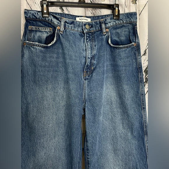 Reformation Penney High Rise Relaxed Flare Jeans 31 - Picture 4 of 10